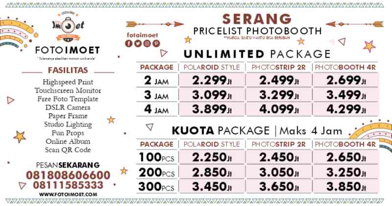 Harga Sewa Jasa Photo Booth Murah terdekat Serang