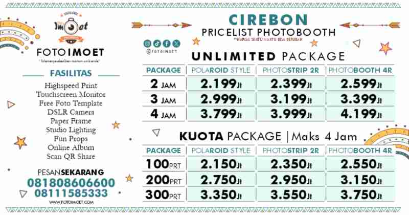 Harga Sewa Jasa Photo Booth Murah terdekat Cirebon