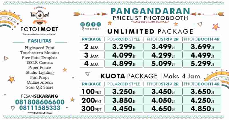 Harga Sewa Jasa Photo Booth Murah terdekat Kota Pangandaran