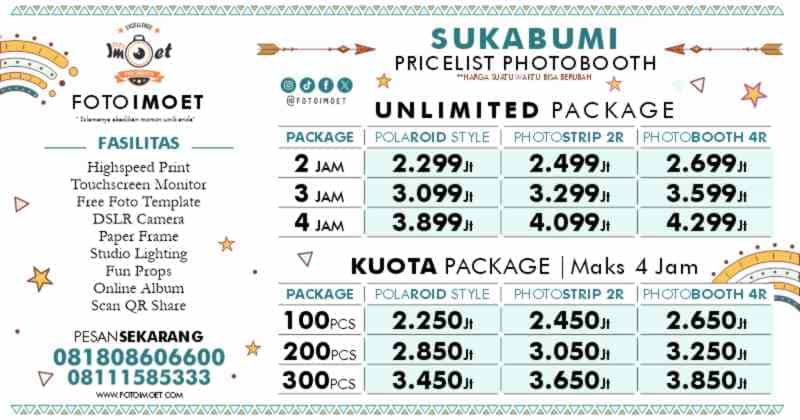 Harga Sewa Jasa Photo Booth Murah terdekat Sukabumi