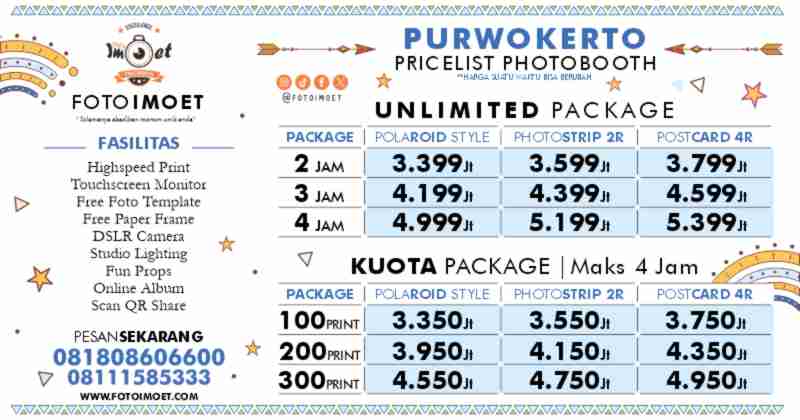 Harga Sewa Jasa Photo Booth Murah terdekat Purwokerto